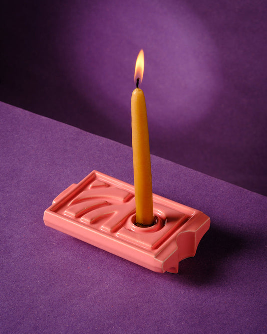 Handmade 3D ceramic wall tile that functions as a vase, candle holder, and decorative object. Stylish, versatile, and affordably priced—an ideal gift and elegant addition to any home décor.