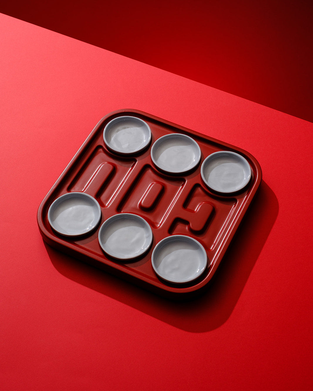 Red Seder Plate